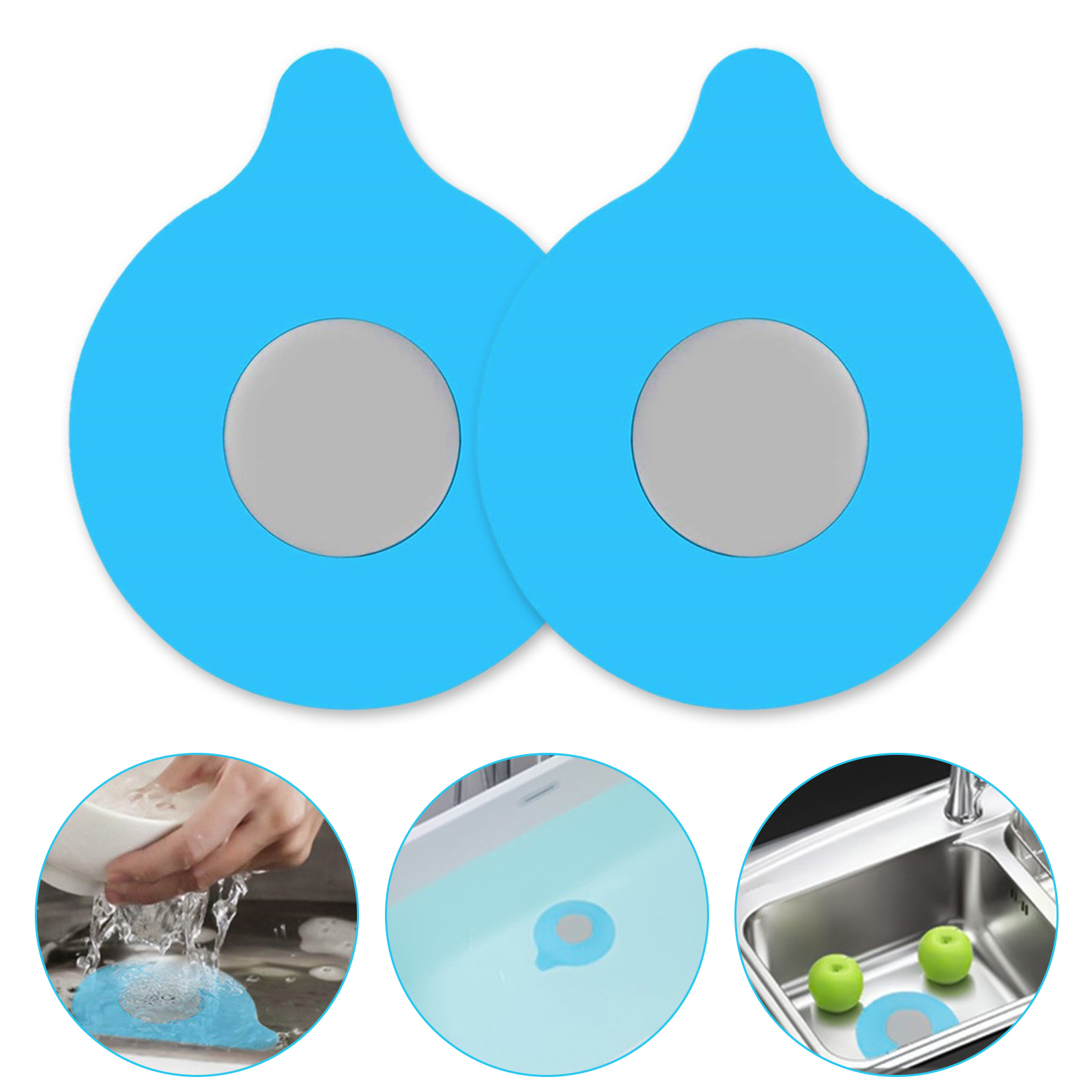 2pcs Silicone Tub Stopper, EEEkit Bathtub Drain Stopper, Universal Bath