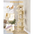 thumbnail image 5 of Cat Tree, 66.9‑Inch Tall Multi‑Level Cat Tower for Indoor Cats with Large Platforms, Cozy Cat Condos, Big Hammock and Toy Balls for Adult Cats, Beige, 5 of 8