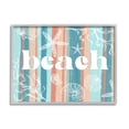 thumbnail image 2 of Stupell Industries Striped Beach Sign Various Sea Life Seaweed Coral Graphic Art Gray Framed Art Print Wall Art, Design by Ziwei Li, 2 of 5