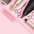 thumbnail image 3 of Rat Tail Combs for Hair Stylist, Parting Combs for Braiding Hair, Detangling Teasing Comb, Nylon Pintail Comb with Stainless Steel (Pink - 2 Packs), 3 of 5