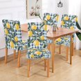 thumbnail image 2 of Yayeee 4 Pack Dining Chair Covers Stretch Parson Chairs Slipcovers Seat Protector, Retro Beige Lemon, 2 of 6