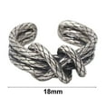 thumbnail image 5 of Hyasfey Open Ring Python Texture Adjustable Smooth Alloy Good Detail Individual Finger Ring Party Club Snake Knuckle Ring Couple Jewelry, 5 of 7