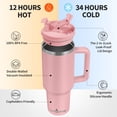 thumbnail image 2 of Vaso Labulabla 1.2 L con mango de acero inoxidable rosa claro, 2 of 6