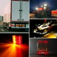 thumbnail image 3 of EASTIN 2Pcs 12/ 24V LED Trailer Lights Rear Tail Lights Square Tail Stop Indicator Truck Lamp Kit Durable Indicator Stop Light Waterproof Reversing Marker Lights for Truck Trailer Camper, 3 of 11