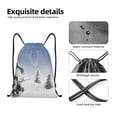 thumbnail image 6 of Easygdp Snowman And Christmas Tree Drawstring Backpack, Beach Sackpack, Travel Sackpack Lightweight for Sports, Gym, Travel, Swimming - Small, 6 of 9