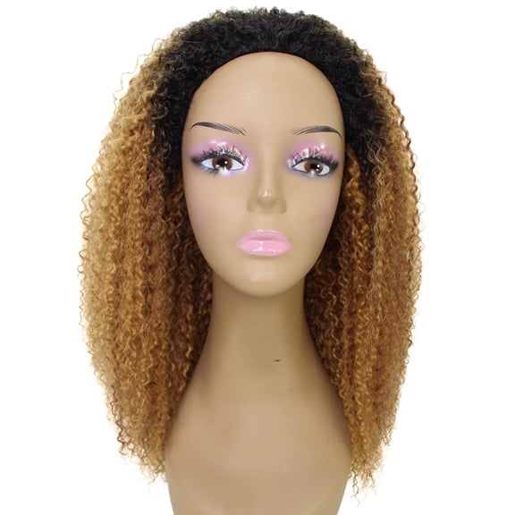 LUXLUXE Rosario Curly Body Waves 20 in Long Half Wig Mix Human Hair and Synthetic Fibers