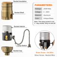 thumbnail image 2 of shiyou-Pull Chain Lamp Socket Replacement, E26 Standard Threaded Base, Lamp Parts for Table and Floor Lamps, Light Bulb Socket with Pull Chain Lamp Switch, UL Listed, 1 Pack (Antique Brass), 2 of 4