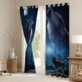 thumbnail image 3 of Castle Fairy Wolves Curtains Pack of 2 (42x84 Each),Moutain Animal Curtains Blackout, 3 of 6