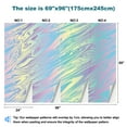 thumbnail image 3 of Peel and Stick Wallpaper Canvas Liquid marble holographic pearlescent opalescent geometric seamless Modern Art Wall Mural Decor Self Adhesive and Removable 69in x 98in, 3 of 8