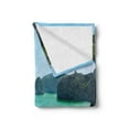 thumbnail image 2 of Beach Pathway Soft Flannel Fleece Blanket, Track Looking at Calm Blue Seaside and Limestone Rocks Coastline Fences Print, Cozy Plush for Indoor and Outdoor Use, 50" x 60", Multicolor, by Ambesonne, 2 of 5