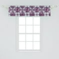 thumbnail image 2 of Ambesonne Vintage Window Valance, Geometric Stripe Circle, 42" x 12", Lavender Plum, 2 of 3
