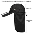 thumbnail image 3 of Sun Hats for Men, Unisex Mountaineering Fishing Sun Hat, Baseball Cap with Removable Ear Neck Flap Cover, Foldable and Portable Suitable for Safari Outdoor, Khaki, 3 of 7
