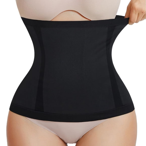 (Black,L/XL)Waist Trainer for Women Tummy Control Girdle Band Waist Cincher Body Shaper Postpartum Recovery Belt