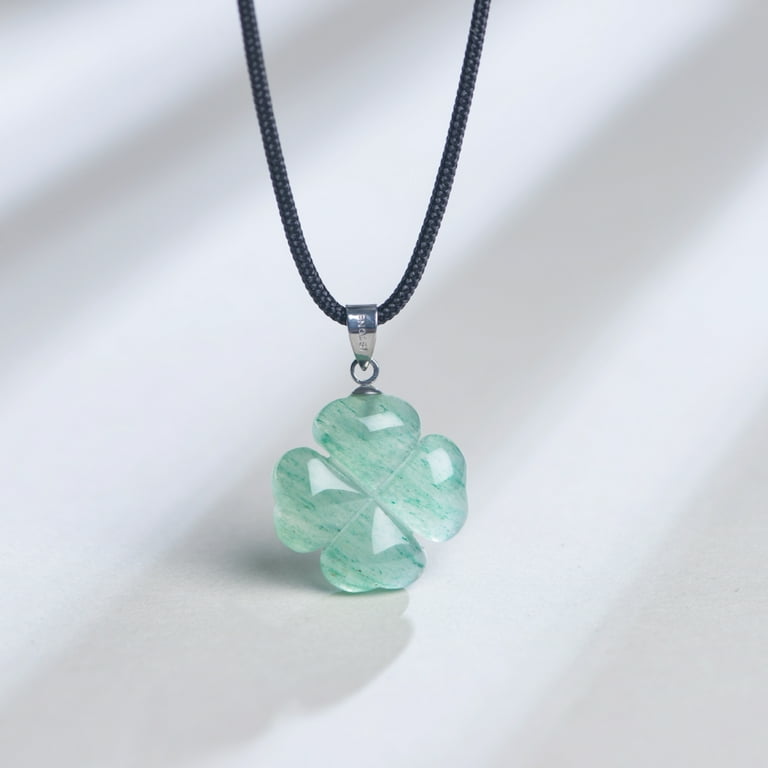 Aventurine online Green Leaf Pendant Necklace