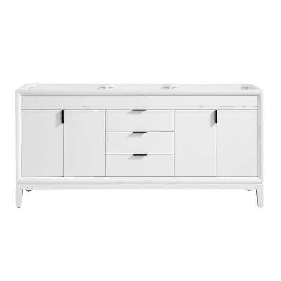 Avanity Emma-V72 Emma 72" Double Free Standing Wood Vanity Cabinet Only - White