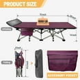 thumbnail image 2 of NAIZEA Folding Bed for Adult, Portable Camping Bed, Folding Sleeping Bed,camping cot with Mattress and Carrying Bag, 2 of 8