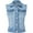 Light Blue, variant on FashionMille Women's Buttoned Sleeveless Slim Fit Trucker Washed Distressed Jean Denim Vest Jacket