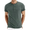thumbnail image 1 of Playera Casual Manga Corta Algodón Cuello Henley Para Hombre, 1 of 6