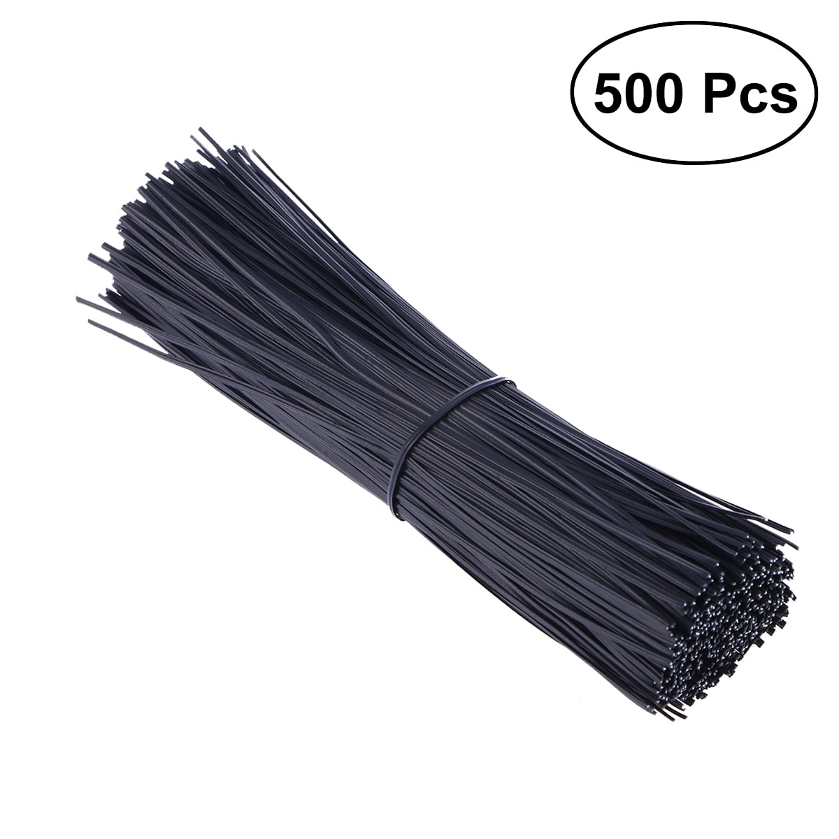 TINKSKY 500pcs 15cm Plastic Coated Iron Wire Twist Ties Cable Wrap