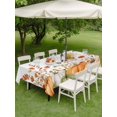 thumbnail image 3 of Outdoor Tablecloth with Umbrella Hole and Zipper, Orange Green Fall Rectangle Table Cloth 54x80 Inch Waterproof Tablecloth, Thanksgiving Pumpkins Maple Leaf Picnic Table Cover for Patio Camping, 3 of 7