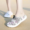 thumbnail image 2 of GPOECD Ladies Slippers Men's Garden Clogs Outdoor Slippers Lightweight Breathable Slipon Shoes for Walking Comfortable Casual Wear Mens Sandals Black,6.5, 2 of 6