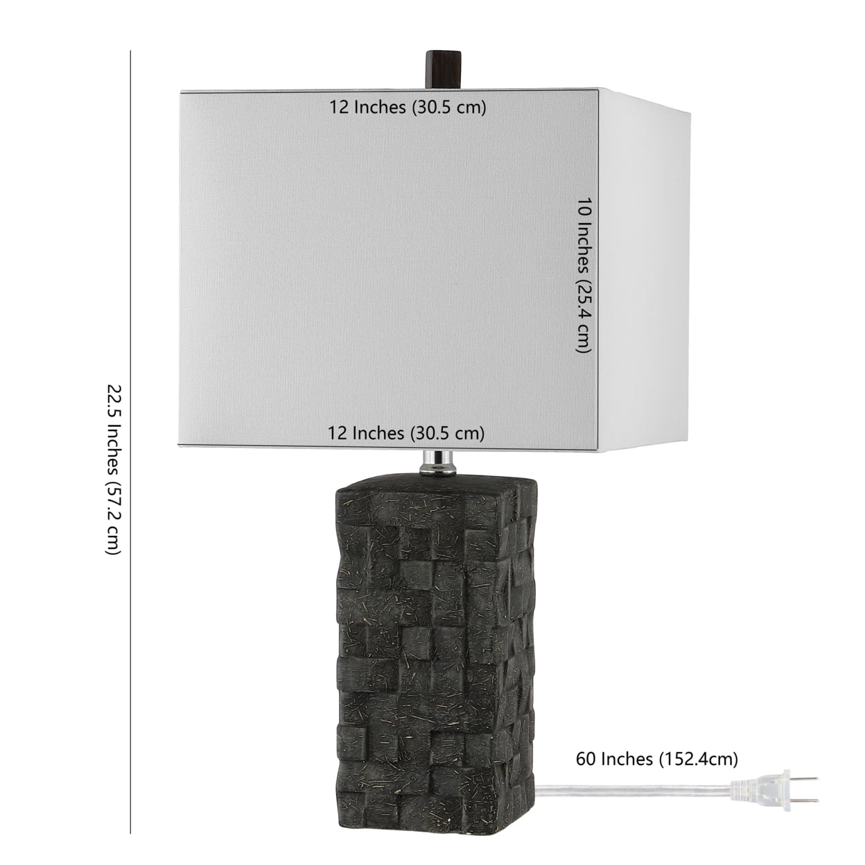 SAFAVIEH Amby Modern Glass Table Lamp, Clear, Set of 2