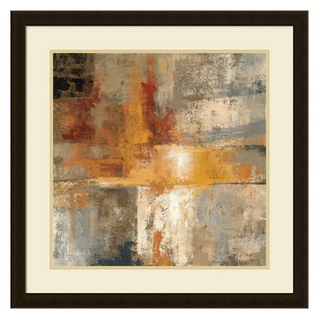 Amanti Art Framed Print - Silver and Amber Crop by Silvia