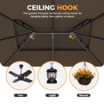 thumbnail image 4 of HAPPATIO Patio Gazebo 10' X 12', Ventilated Double Roof & Mosquito Netting, Outdoor Gazebo with Metal Frame, Soft Top Canopy for Backyard, Deck, Poolside, 4 of 8