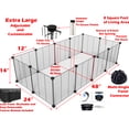 thumbnail image 2 of 48" Extra Large Guinea Pig Rabbit Habitat Playpen Hamster Critters Center Divider Access Door Mouse Mice Gerbil Hedgehog Bunny Enclosure with Canvas Bottom, 2 of 11