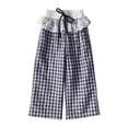 thumbnail image 5 of ATOGUTA Girls Track Pants Wide Leg School Uniform Pants Kids Elastic Waist Flowy Summer Beach Lounge Trousers with Pockets Size 1T-11, Black, 5 of 7