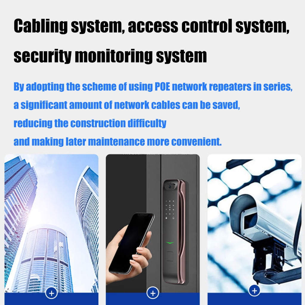 PatungKu Fast Speed 100/1000Mbps POE Networking Repeaters Switches with 3 Output Port Supporting Ethernet Extension up to 100Meters Plugs and Play Installation and LED Indicators