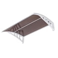 thumbnail image 5 of Toldo para ventana y puerta delantera de 40 x 30 pulgadas, tablero marrÃ³n y soporte blanco Zimtown exterior, 5 of 5