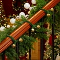 thumbnail image 4 of 25 Pcs 20 Inches Christmas Garland Ties with Bells Decorative Twist Ties Garland Hanger for Banister Stairs Railing Reusable and Flexible Twist for Xmas Holiday Decorations (Gold), 4 of 12