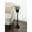 Black, variant on Kate and Laurel Sanzo Modern Pedestal Drink Table, 10 x 10 x 23, White Marble and Silver, Decorative End Table with Scalloped Marble Tabletop for Use as Small Plant Stand or Cute Martini Table