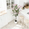 thumbnail image 3 of 5-ft artificial jasmine tree in blanca pot-realistic faux tree con flowers para indoor/outdoor home garden wedding party decor, 3 of 7