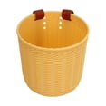 thumbnail image 2 of Front Handlebar Bicycle Basket Multipurpose Simulation Wicker Round Shape Large Capacity Bike Baskets, 2 of 8