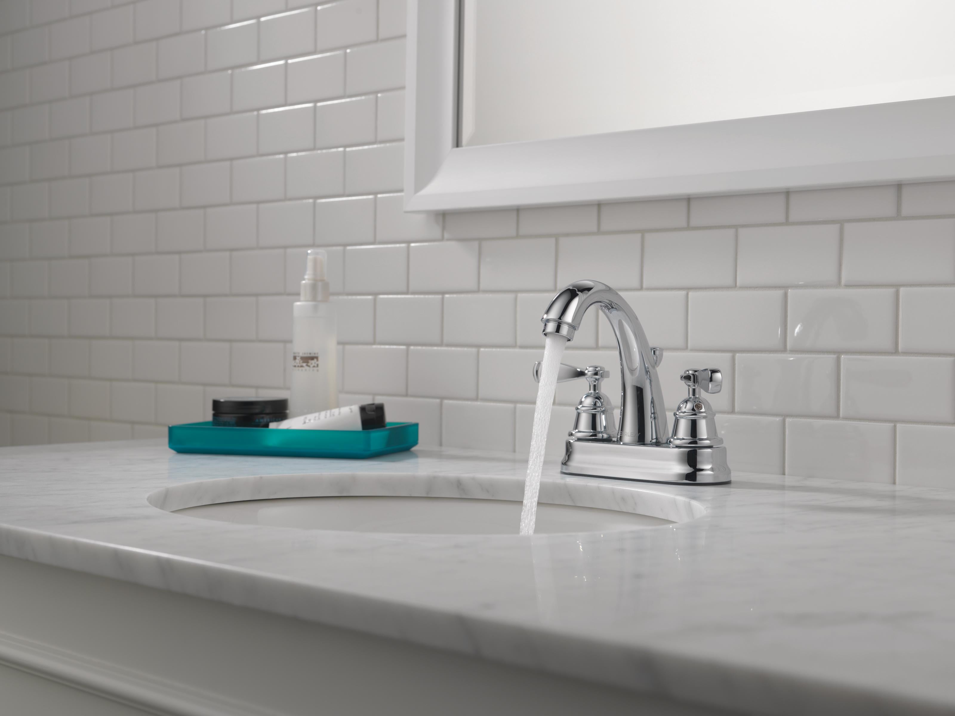 Peerless Centerset Two Handle Bathroom Faucet in Chrome