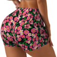 thumbnail image 2 of Kdxio Trendy Floral Print Workout Shorts for Women Seamless Soft Smooth Gym Yoga Scrunch Active Shorts, 2 of 5