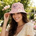 thumbnail image 2 of Gsakboxl Sun Hat Women Nature Botanical Digital Print Bucket Hat Lightweight Casual Garden Morning Baseball Cap Korean Style Outdoor Travel Sun Hat, 2 of 5