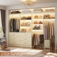 thumbnail image 5 of Homieasy 23.6" Closet System with Wooden Drawers, White Oak, 5 of 7