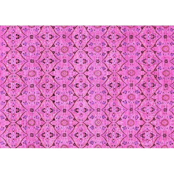 Ahgly Company Indoor Rectangle Abstract Pink Modern Area Rugs, 2' x 3'