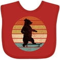 thumbnail image 3 of Inktastic Skateboard Bear Retro Sunset Boys or Girls Baby Bib, 3 of 4