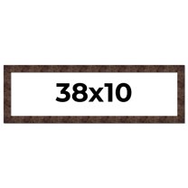 38x10 Frame Brown Burl Real Wood Picture Frame Width 1.625 Inches | Interior Frame Depth 0.5 Inches