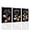 Black, variant on ZHONGYUTONG Rose Gold Wall Art Set of 3 Black and Gold Flower Painting Prints Red Rose Canvas Pictures Floral Bathroom Bedroom Home Decor Framed (11.00" x 14.00" x 3PCS)