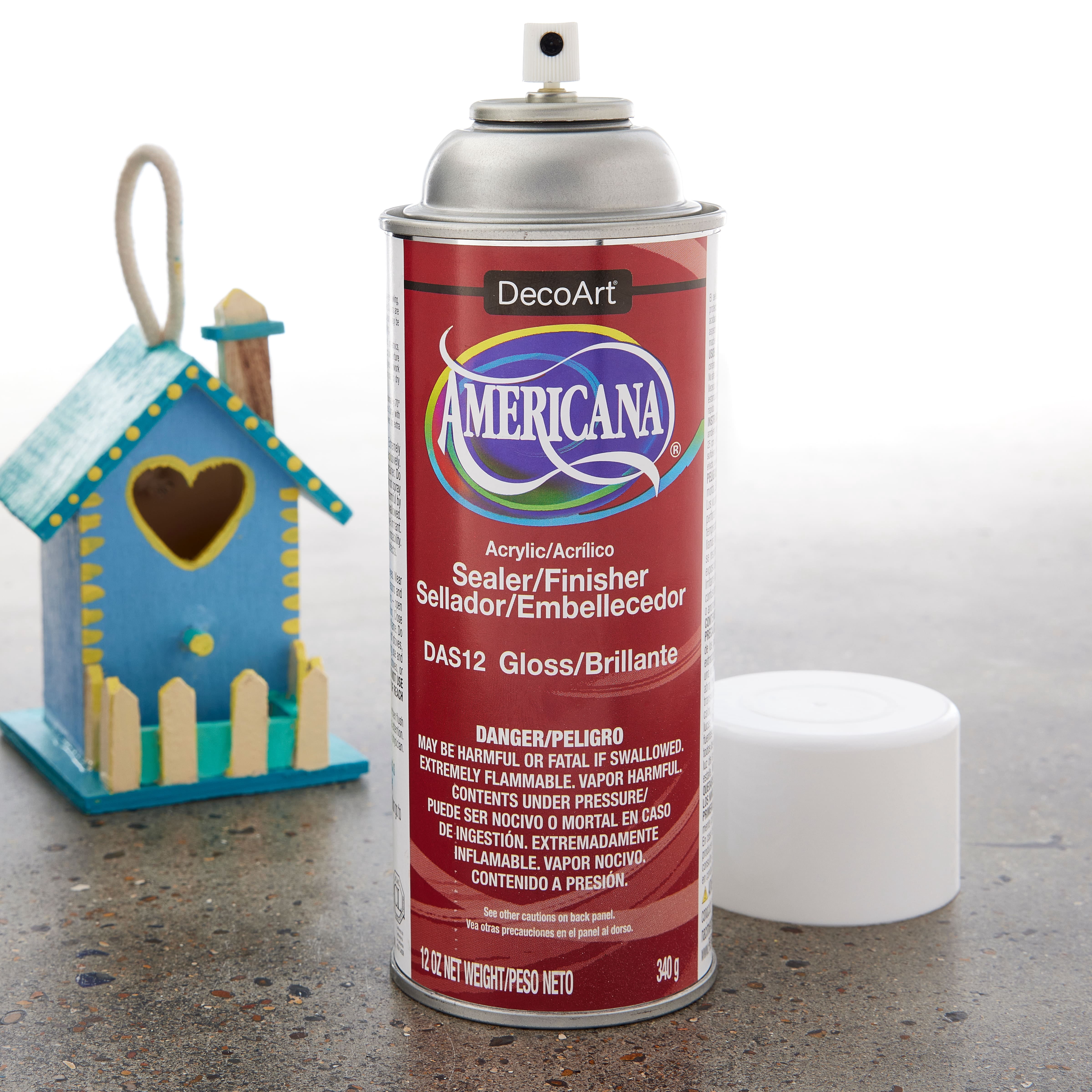 DecoArt Americana Gloss Acrylic Spray Sealer & Finisher, 12 Pack