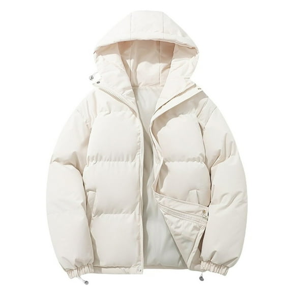 felwors Women's Oversized Quilted Lightweight Baggy Zip Up Puffer Jacket Long Sleeve Casual Warm Padded Coat Beige, XXXXL