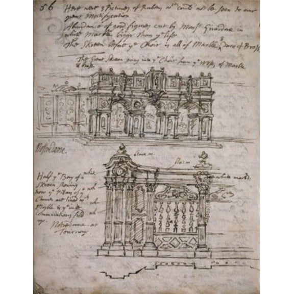 Posterazzi SAL49118073 Church of Notre Dame by James Thornhill 1675-1734 Poster Print - 18 x 24 in.