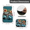 thumbnail image 6 of HUIACONG Hawaii Turtle Car Floor Mats for Women Steering Wheel Cover Car Accessories Interior Floor Covers for SUVs & Trucks Easy to Install Driver Seat, Passenger Seat and Rear Car Seat Covers Set, 6 of 8