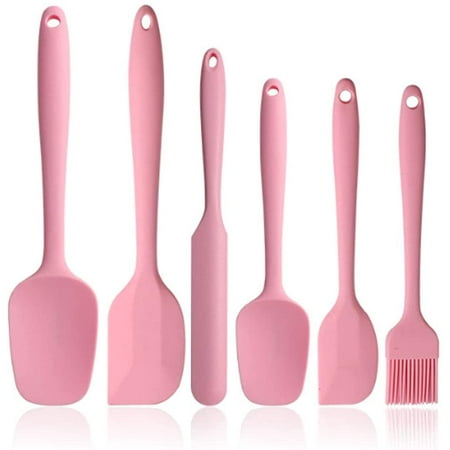 

Binhai 6 Pack Non-Stick Silicone Rubber Spatulas with Stainless Steel Core - Heat Resistant Spatula for Cooking Baking and Mixing F 6 Pack Blue Spatulas