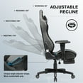 thumbnail image 4 of GTRACING Fabric Adjustable Height Reclining Gaming Office Chair with Footrest, Dark Gray, 4 of 7